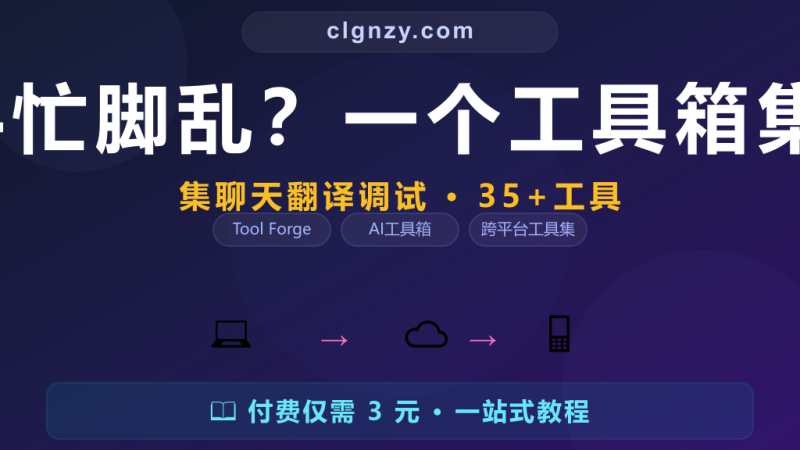 AI 工具太多来回切换手忙脚乱?一个工具箱集成聊天翻译调试全都有-村里姑娘-知识付费与AI资源整合平台