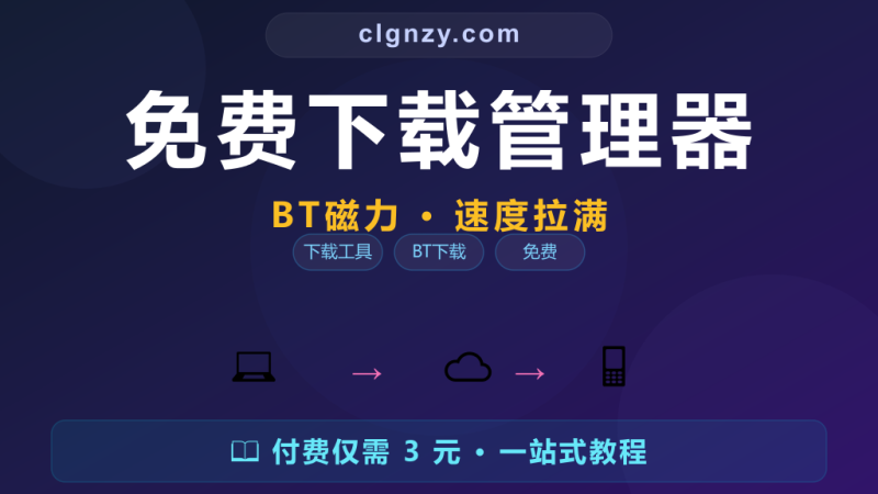 免费下载管理器 - BT磁力链HTTP全支持不限速-村里姑娘-知识付费与AI资源整合平台