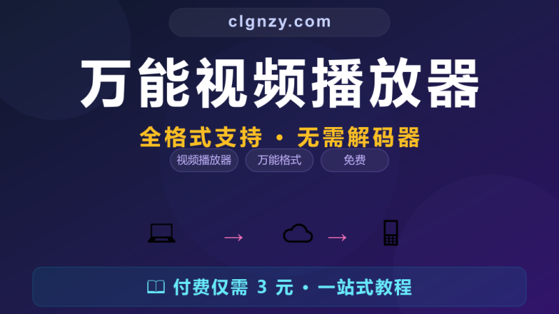 视频打不开总提示要装解码器？这个播放器装一次管永久-村里姑娘-知识付费与AI资源整合平台